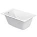 Duravit DuraStyle 1400 x 800mm Single Ended Bath + Support Feet profile small image view 2 