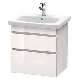 Duravit DuraStyle 650mm 2-Drawer Wall Mounted Vanity Unit - White High Gloss