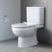 Duravit DuraStyle Basic HygieneGlaze Rimless Close Coupled Toilet (6/3 L Flush) + Seat profile small image view 2 