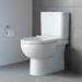 Duravit DuraStyle Basic BTW Rimless Close Coupled Toilet (6/3 L Flush) + Seat profile small image view 2 