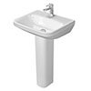 Duravit DuraStyle 550mm 1TH Washbasin Med + Full Pedestal profile small image view 1 