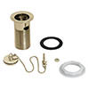Deva 1 1/4" Slotted Basin Waste with Brass Plug/Chain & Stay - Gold - DW300/501 profile small image view 1 