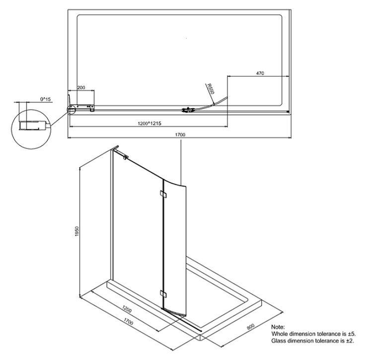 Crosswater - Design View Walk In Easy Access Shower Enclosure - 2 Size ...