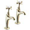 Deva Coronation 1/2" BS1010 High Neck Sink Taps - Gold profile small image view 1 