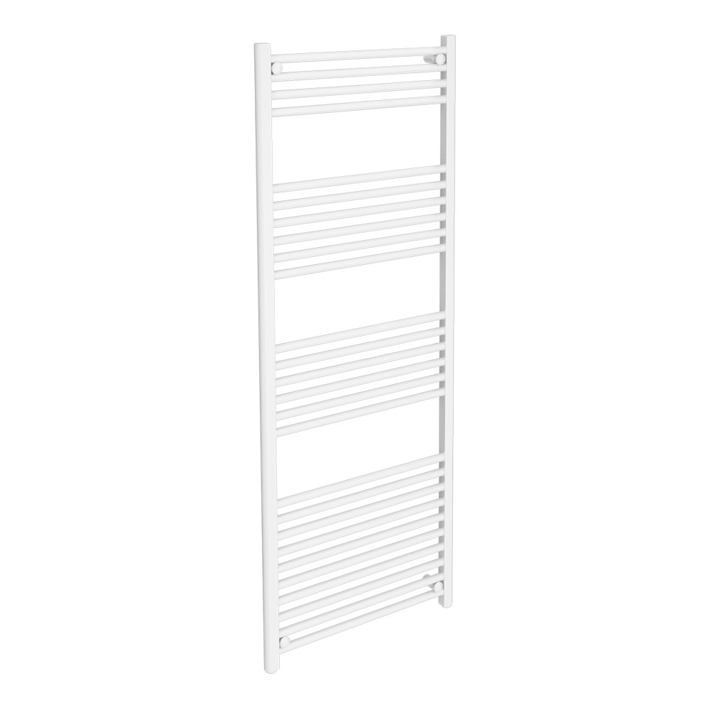 Diamond Heated Towel Rail W600 x H1600mm White Straight at