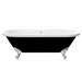Duke Black 1695 Double Ended Roll Top Bath w. Ball + Claw Leg Set profile small image view 2 