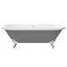 Duke Grey 1695 Double Ended Roll Top Bath w. Ball + Claw Leg Set profile small image view 2 