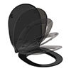 Ideal Standard Connect Air Silk Black Soft Close Slim Toilet Seat & Cover profile small image view 1 