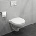 Twyford E100 Round Wall Hung WC + Soft Close Seat profile small image view 7 
