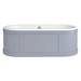 Burlington London 1800mm Bath with Curved Surround & Waste - Classic Grey profile small image view 2 