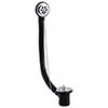 Nuie Bath Waste & Overflow with Brass Plug & Ball Chain - Chrome - E396 profile small image view 1 