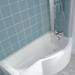Ideal Standard Concept 1022 x 1500mm Curved Shower Bath Screen - E7407AA profile small image view 2 