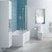 Ideal Standard Concept 1022 x 1500mm Curved Shower Bath Screen - E7407AA profile small image view 3 