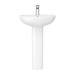 Eclipse Bathroom Basin + Full Pedestal (555mm Wide - 1 Tap Hole) profile small image view 6 
