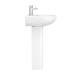 Eclipse Bathroom Basin + Full Pedestal (555mm Wide - 1 Tap Hole) profile small image view 7 