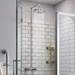 Burlington Eden Thermostatic Single Outlet Exposed Shower Bar Valve & Rigid Riser with Fixed Head profile small image view 4 