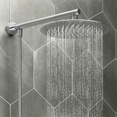 Cruze 200mm Slim Rainfall Shower Head with 1.25m Flexible Hose