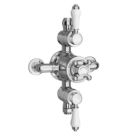 Chatsworth 1928 Traditional Triple Exposed Thermostatic Shower Valve