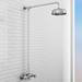 Chatsworth Thermostatic Shower Bar Valve with Rigid Riser & Fixed Head profile small image view 6 