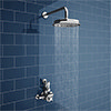 Chatsworth 1928 Twin Exposed Thermostatic Shower Pack (inc. Valve, Elbow + Fixed Shower Head) profile small image view 1 