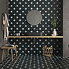 Elba Black Patterned Wall & Floor Tiles - 220 x 220mm Small Image