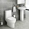 Elite Rimless 4-Piece Modern Bathroom Suite profile small image view 1 