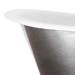 Hurlingham Montreal 1680 x 760mm Polished Pewter Lustre Cast Iron Roll Top Bath profile small image view 2 