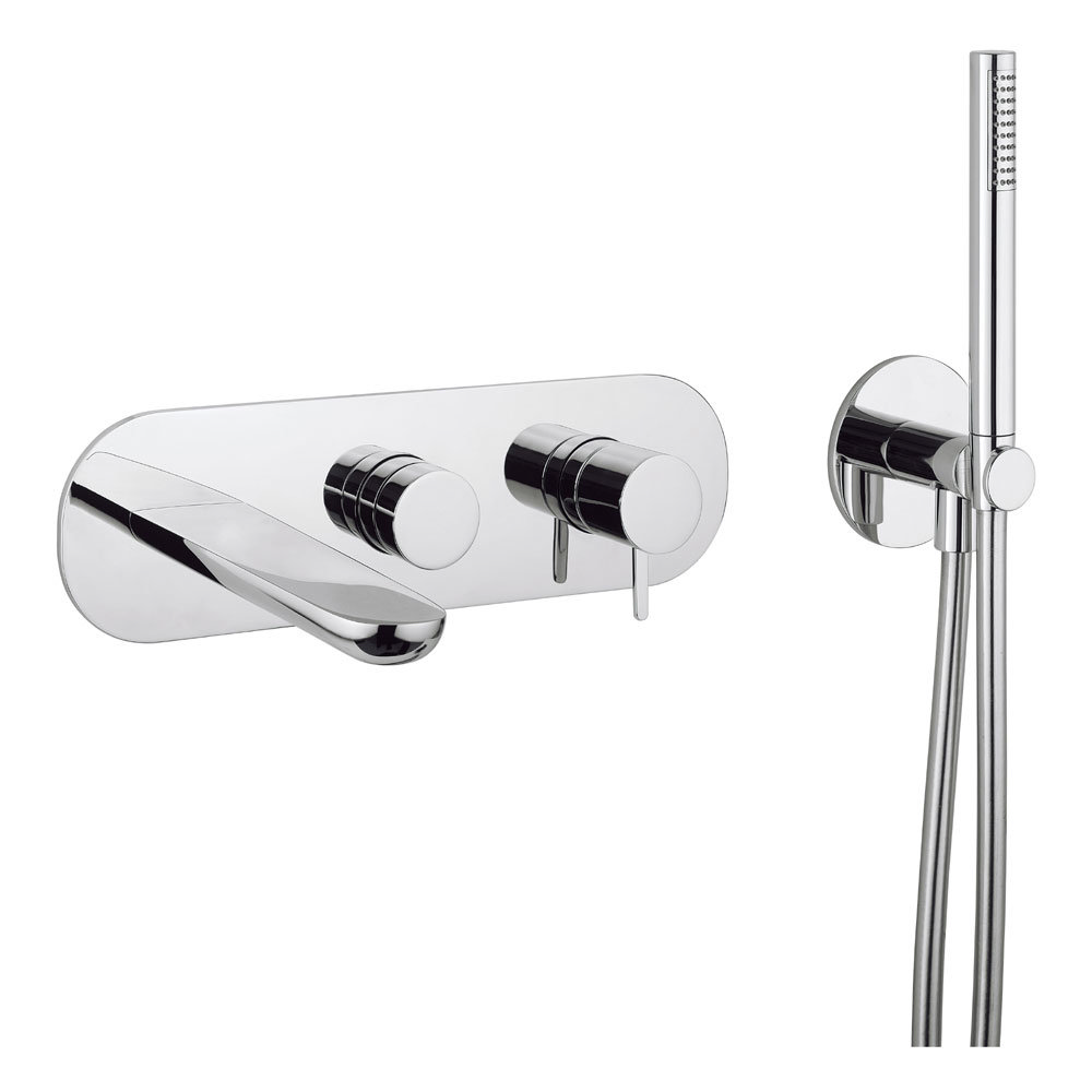 Crosswater Elan Wall Mounted 3 Hole Bath Shower Mixer with 3 Way