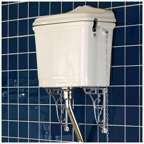 high level cistern chrome flush pipe