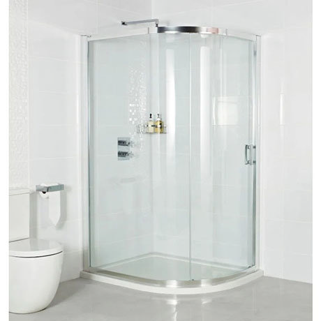 Roman Embrace Single Door Offset Quadrant Shower Enclosure - Various Size Options