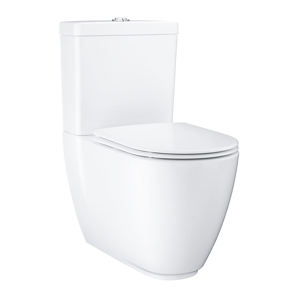 Grohe Essence Rimless Close Coupled Toilet with Soft Close Seat (Bottom Inlet)