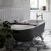 Heritage Essex 2TH Roll Top Cast Iron Bath (1700x770mm) with Feet profile small image view 4 