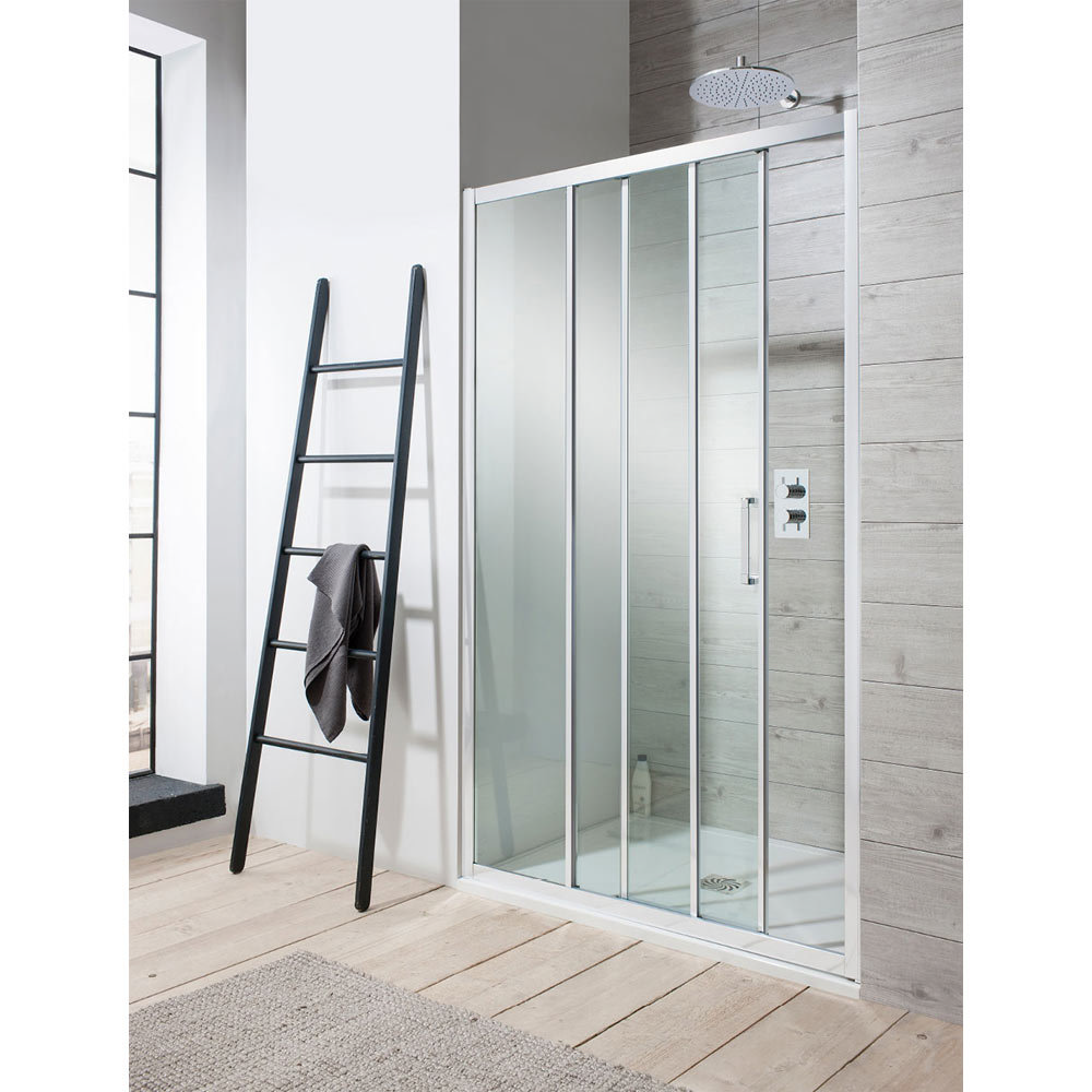 Crosswater Edge Triple Sliding Shower Door Victorian Plumbing.co.uk