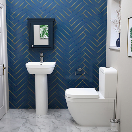 Grohe Euro 4-Piece Bathroom Suite (Basin + Rimless Toilet)