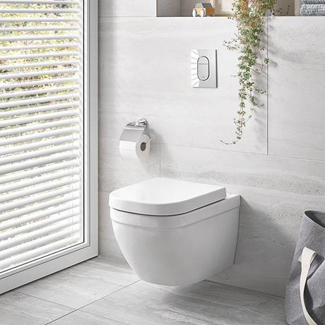  Grohe  Euro Rimless Wall  Hung  Toilet  with Soft Close Seat