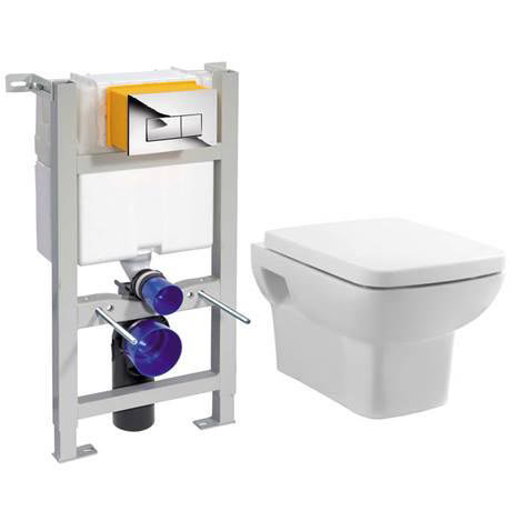 Compact Dual Flush Concealed Cistern With Toilet | Victorian Plumbing