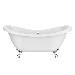 Earl 1750 Double Ended Roll Top Slipper Bath + Chrome Leg Set profile small image view 2 