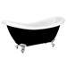 Earl Black 1750 Double Ended Roll Top Slipper Bath w. Ball + Claw Leg Set profile small image view 6 