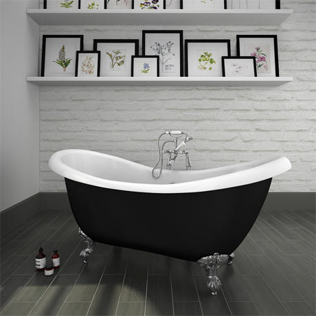 slipper bath black