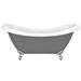 Earl Grey 1750 Double Ended Roll Top Slipper Bath w. Ball + Claw Leg Set profile small image view 2 