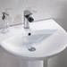 Eclipse Bathroom Basin + Full Pedestal (555mm Wide - 1 Tap Hole) profile small image view 2 