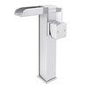 Edge Waterfall High Rise Mono Basin Mixer Tap with Waste - Chrome profile small image view 1 