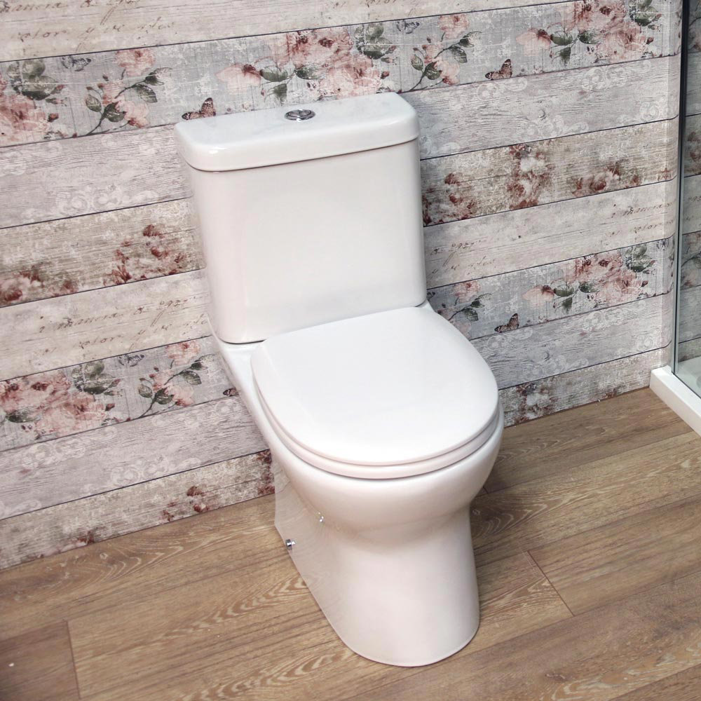 Elite Rimless Close Coupled Toilet + Soft Close Seat