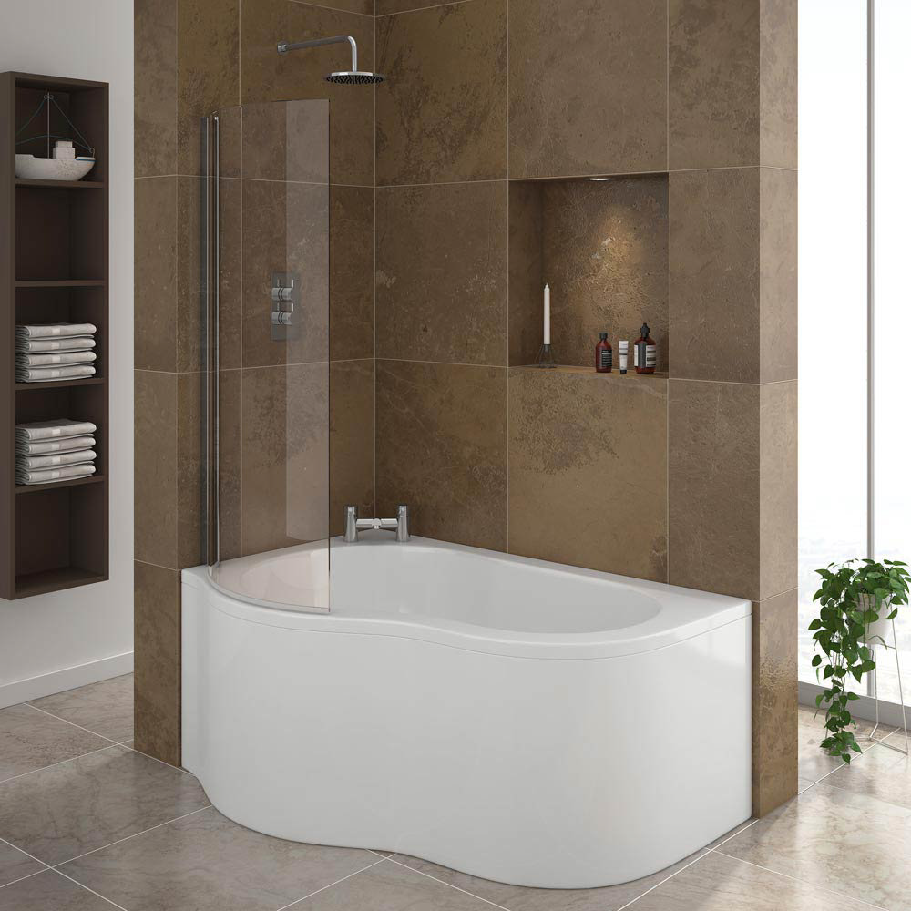 Cascade Pivot Panel Bath Shower Screen Decina Bathroomware