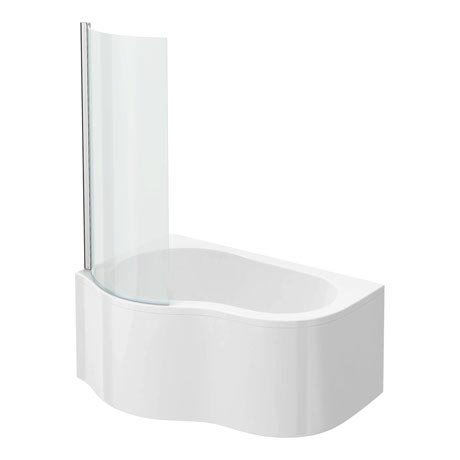 Venice Curved Corner Shower Bath - 1500mm with Screen & Panel