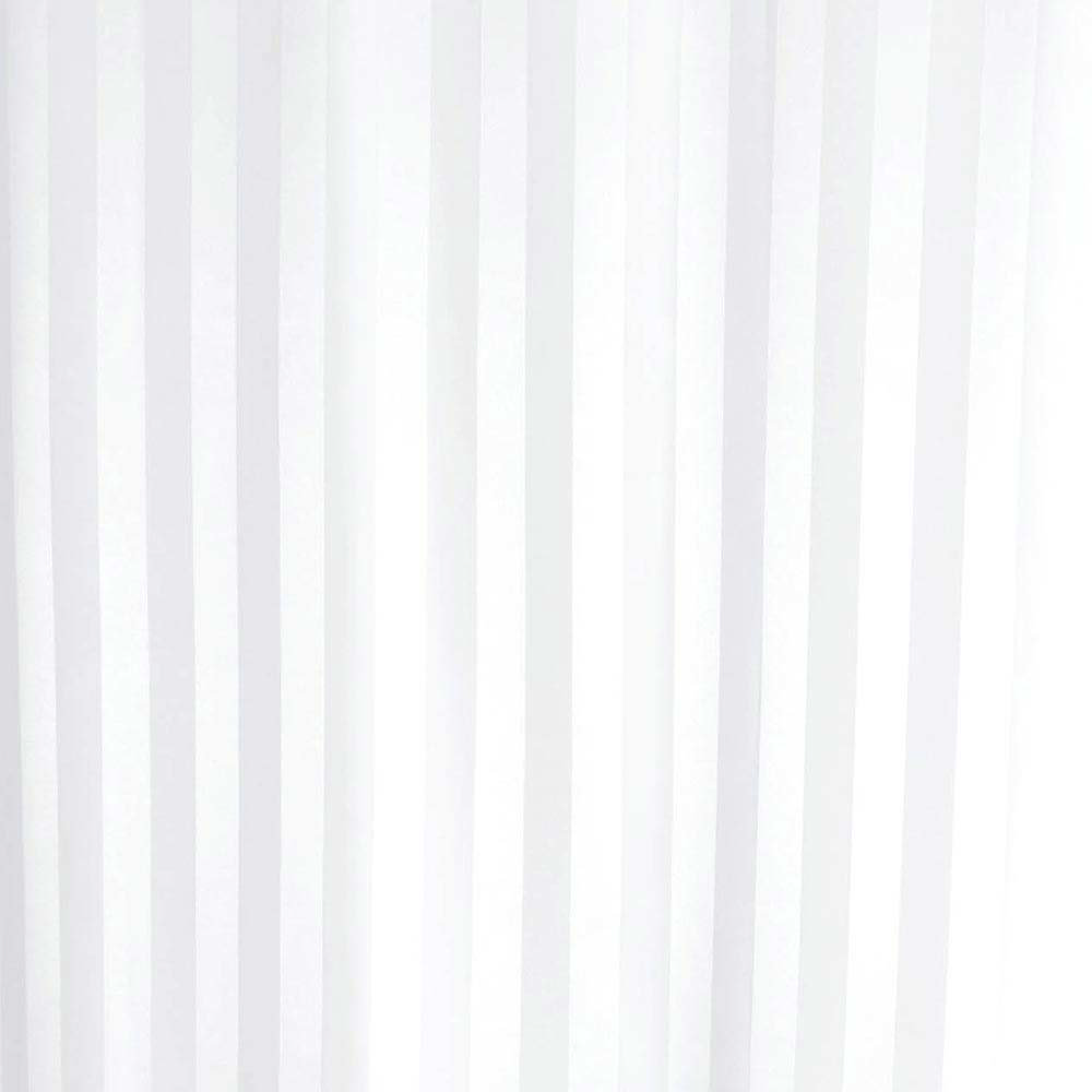 Satin Stripe Shower Curtain 2400 X 1800mm White 69113 At Victorian Plumbing Uk