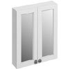 Burlington 60 2-Door Mirror Cabinet - Matt White profile small image view 1 