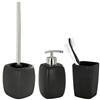Wenko Faro Ceramic Bathroom Accessories Set - Black profile small image view 1 