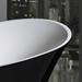 Nova Black Sparkle 1750 Modern Double Ended Slipper Bath profile small image view 3 