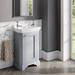 Burlington Freestanding Cloakroom Vanity Unit & Basin - Classic Grey profile small image view 2 